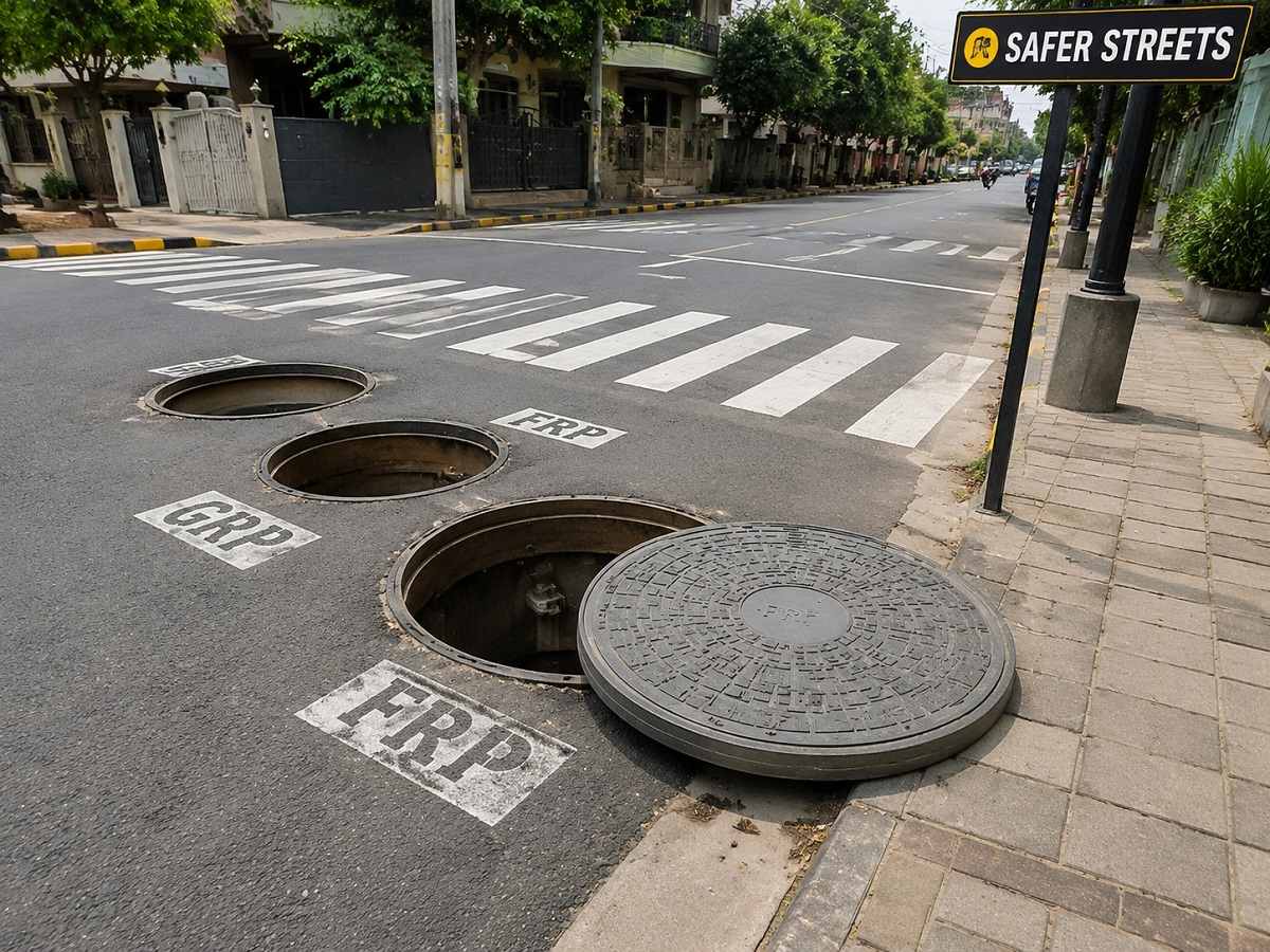GRP FRP manhole cover choices for safer streets