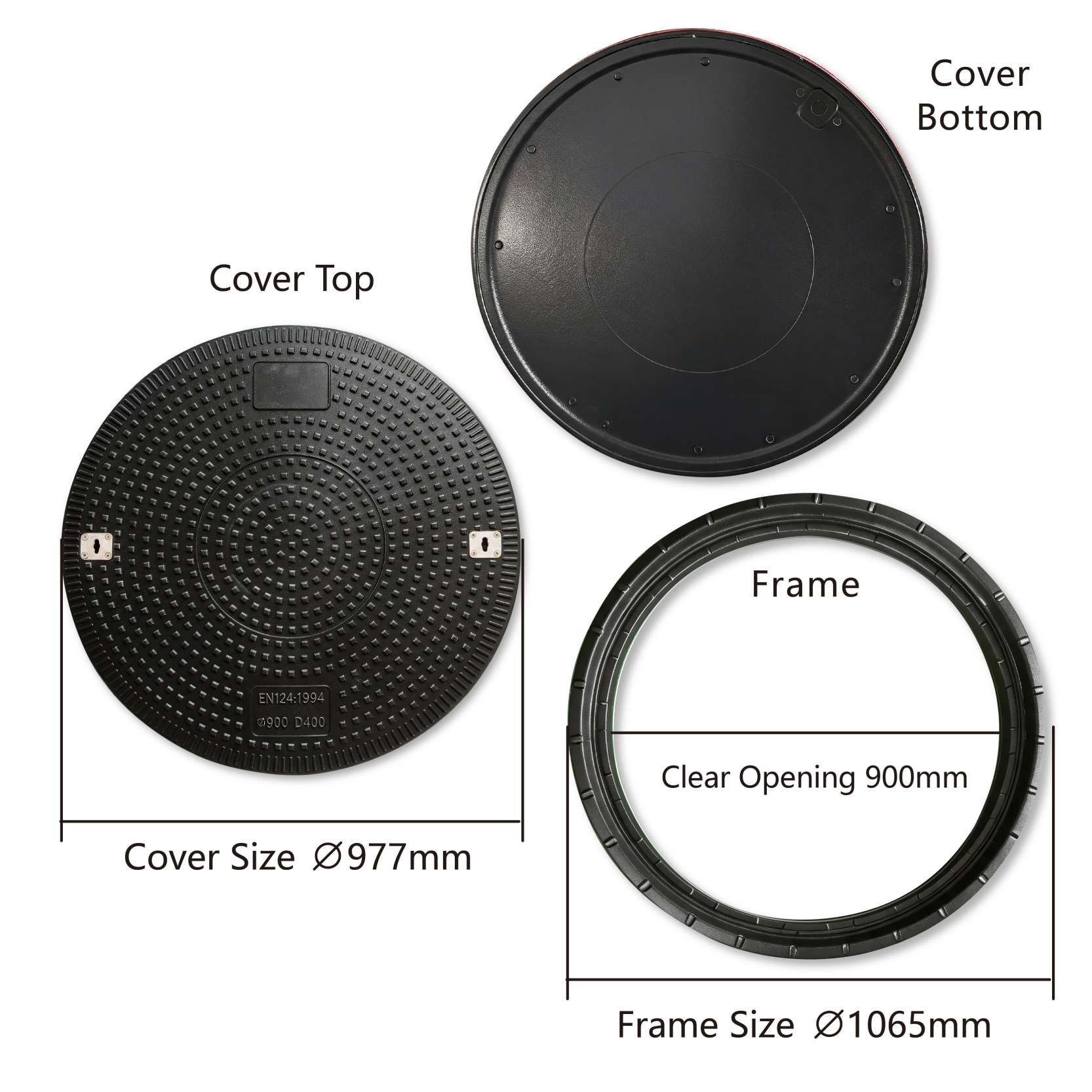 EN124 D400 manhole cover SMC manhole cover