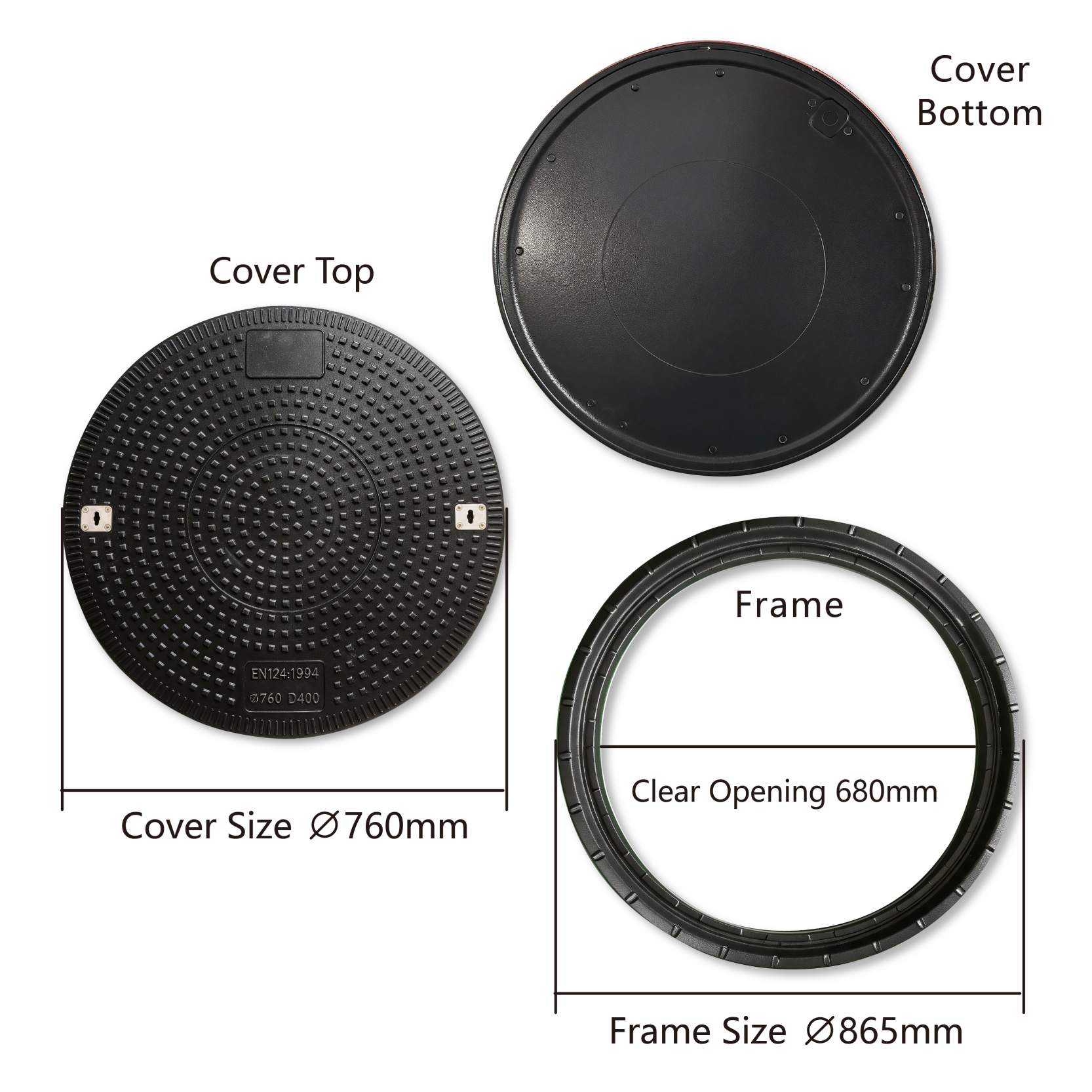 EN124 D400 manhole cover Round manhole cover